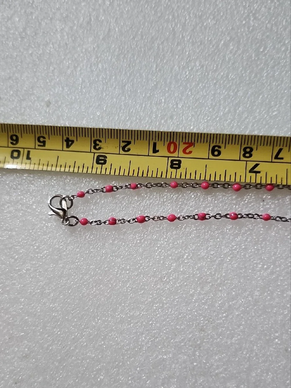 Hand Crafted Silver and Pink Celtic Drop Necklace
